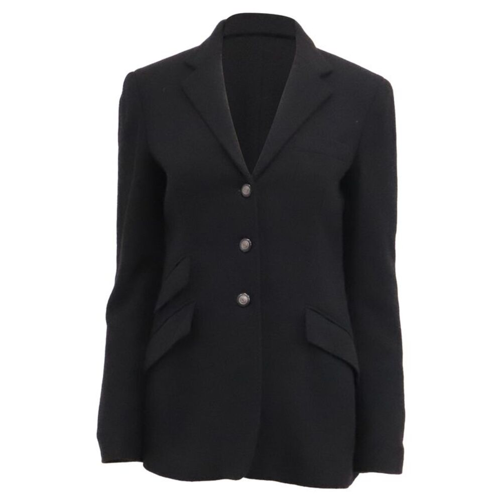 Ralph Lauren Single-Breasted Blazer in Black Wool